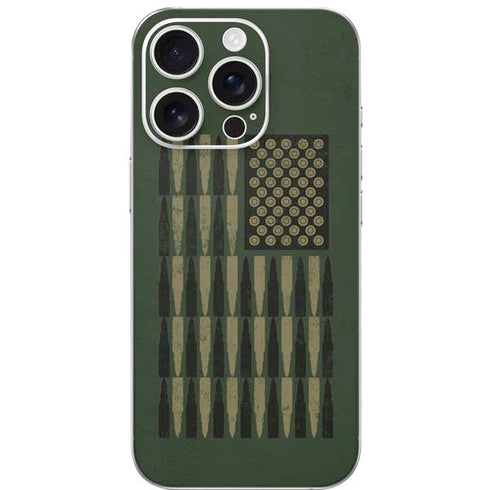 Bullet American Flag iPhone 16 Pro Skin